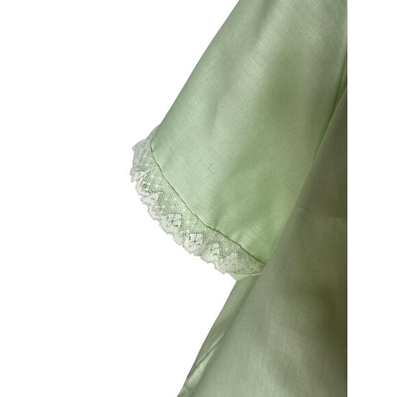 1960s minty green pajamas with lace collar by Heiress Size M/L - Picture 4 of 7